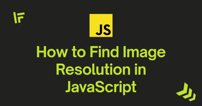 How to Find Image Resolution in JavaScript