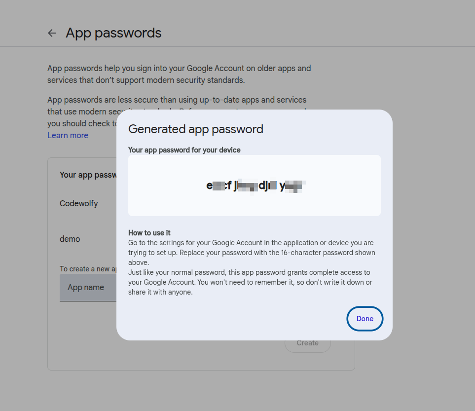 App password image