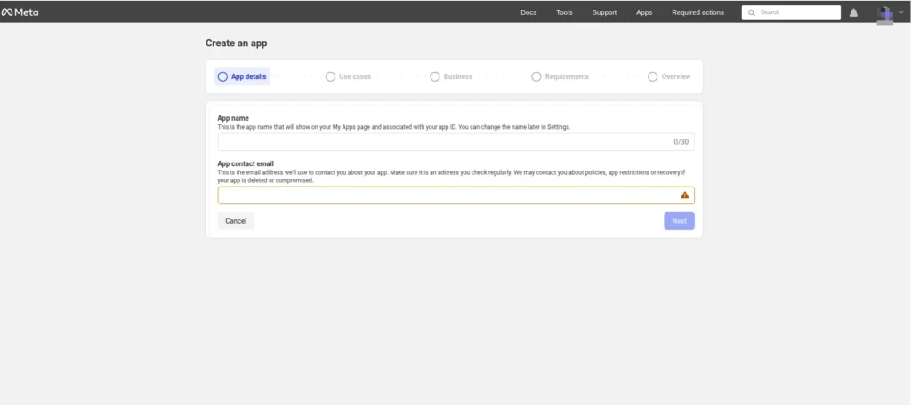 Facebook App creation Steps