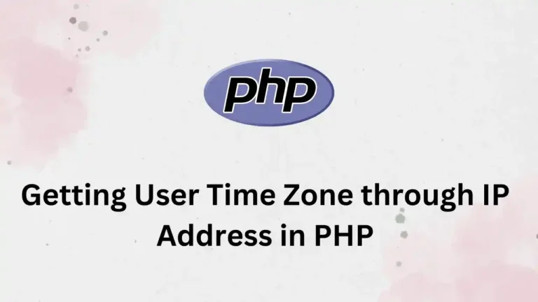 Get User Time Zone through IP Address in PHP