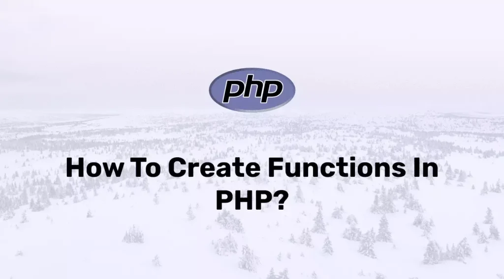 Function in PHP with Types