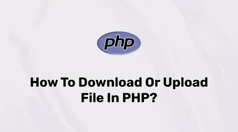 PHP File Download and Upload