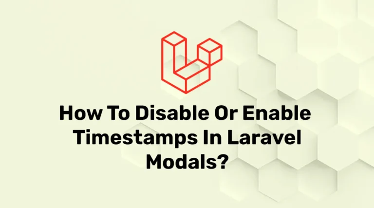 Disable or Enable Timestamps in Laravel Models