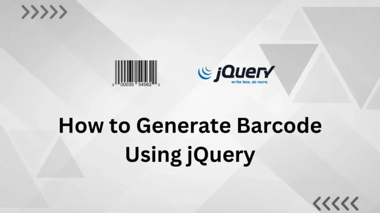 Generate Barcode Using jQuery