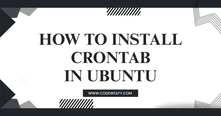 How to Install Crontab in Ubuntu