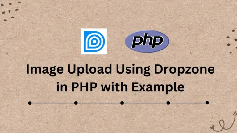 Image Upload Using Dropzone in PHP
