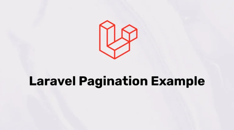 Laravel Pagination Example