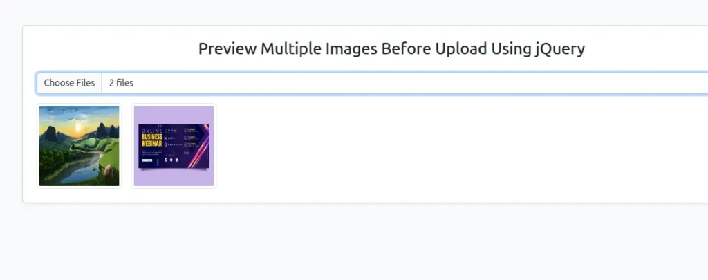 Multiple Image preview using jQuery - Codewolfy