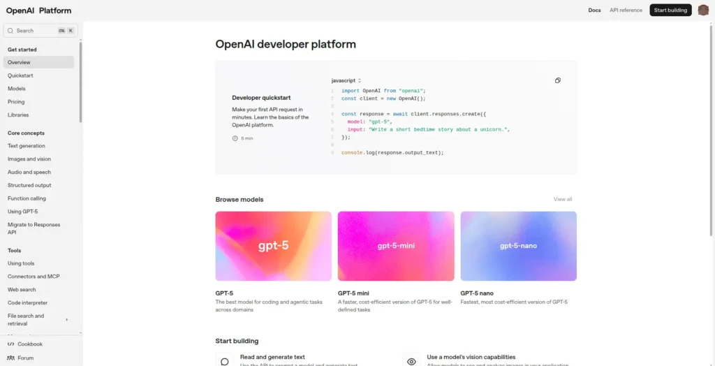 OpenAI dashboard