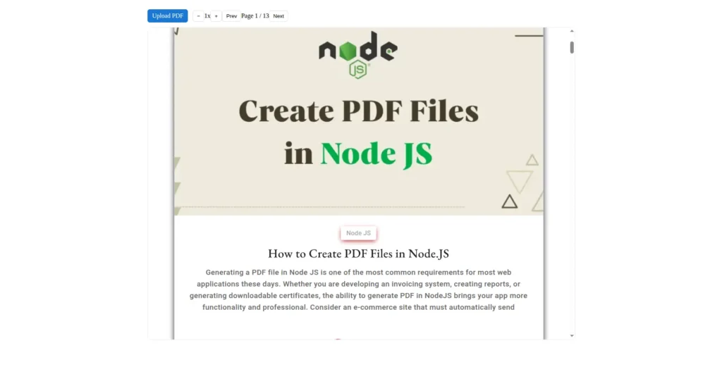 PDF viewer preview in Angular - Codewolfy