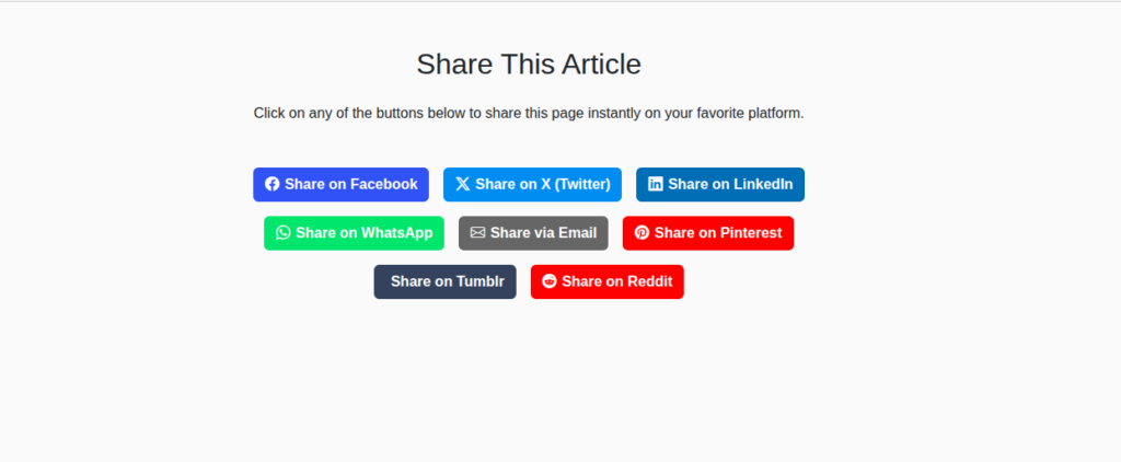 Social Share output preview in PHP