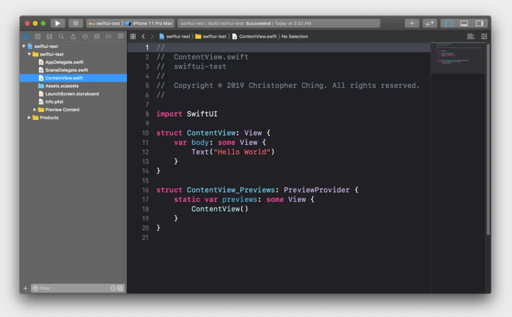Xcode IDE for programming